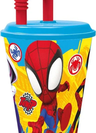 Pókember Spidey szívószálas pohár, műanyag 430 ml
