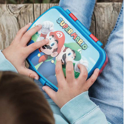 Super Mario Mushroom Kingdom funny műanyag szendvicsdoboz