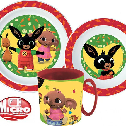 Bing Waving étkészlet, micro műanyag szett bögrével 350 ml