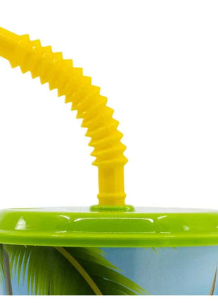 Dinoszaurusz T-Rex szívószálas pohár, műanyag 430 ml