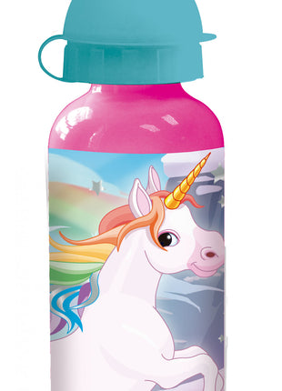 Unikornis Rainbow alumínium kulacs ivókupakkal 400 ml