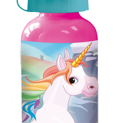 Unikornis Rainbow alumínium kulacs ivókupakkal 400 ml
