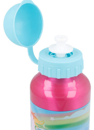 Unikornis Rainbow alumínium kulacs ivókupakkal 400 ml