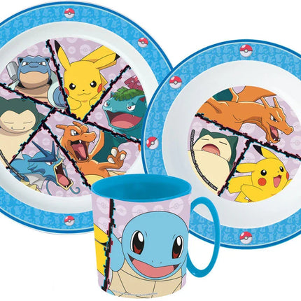 Pokémon étkészlet, micro műanyag szett bögrével 265 ml
