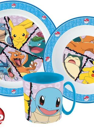 Pokémon étkészlet, micro műanyag szett bögrével 265 ml