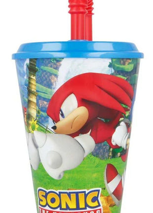 Sonic a sündisznó Speedy szívószálas pohár, műanyag 430 ml