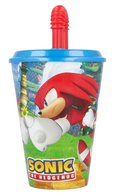 Sonic a sündisznó Speedy szívószálas pohár, műanyag 430 ml