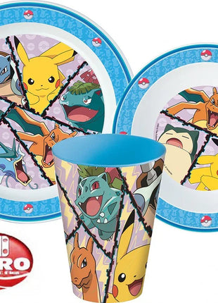 Pokémon étkészlet, micro műanyag szett