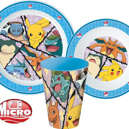 Pokémon étkészlet, micro műanyag szett