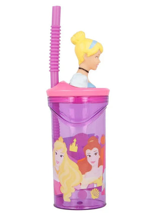 Disney Hercegnők Bright 3D Figurine szívószálas pohár 360 ml