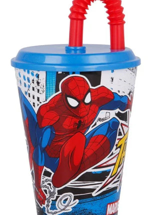 Pókember Streets szívószálas pohár, műanyag 430 ml