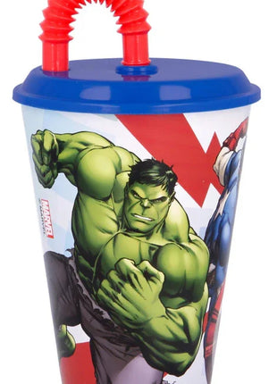 Bosszúállók Rolling Thunder szívószálas pohár, műanyag 430 ml