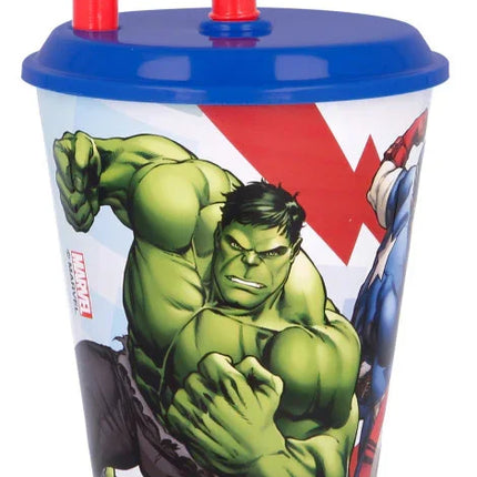 Bosszúállók Rolling Thunder szívószálas pohár, műanyag 430 ml