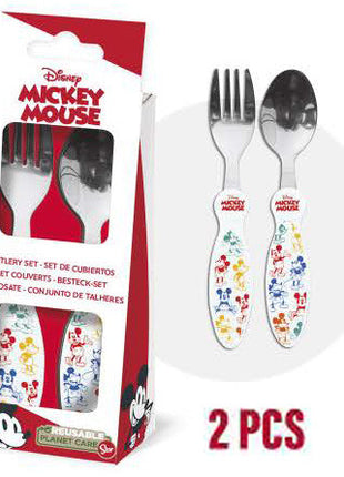 Disney Mickey Fun-Tastic fém evőeszköz készlet - 2 darabos