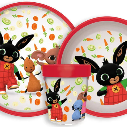 Bing csúszásmentes étkészlet, micro műanyag szett