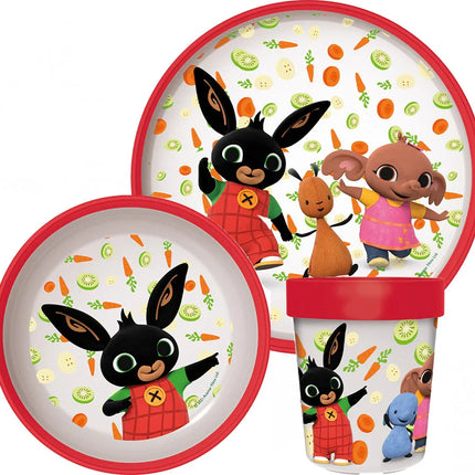 Bing csúszásmentes étkészlet, micro műanyag szett