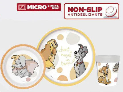 Disney Classics csúszásmentes étkészlet, micro műanyag szett