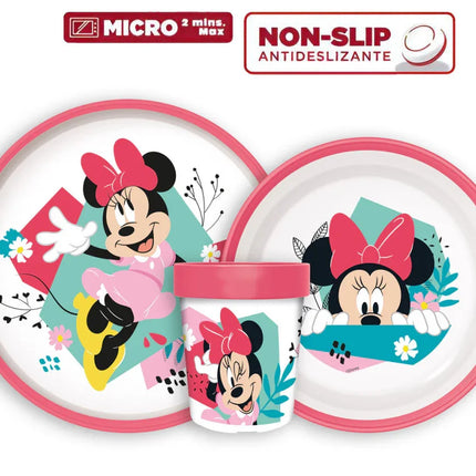 Disney Minnie Being More csúszásmentes étkészlet, micro műanyag szett