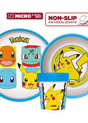 Pokémon csúszásmentes étkészlet, micro műanyag szett