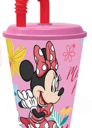 Disney Minnie Spring szívószálas pohár, műanyag 430 ml
