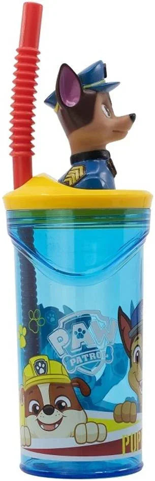 Mancs Őrjárat Pup Power 3D Figurine szívószálas pohár 360 ml