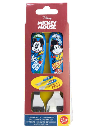 Disney Mickey True Champions fém ergo evőeszköz készlet - 2 darabos