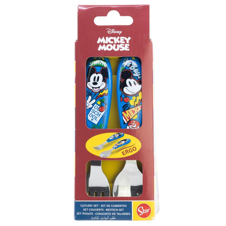 Disney Mickey True Champions fém ergo evőeszköz készlet - 2 darabos