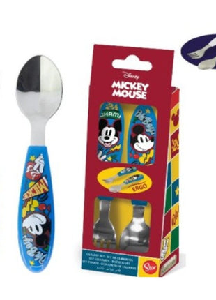 Disney Mickey True Champions fém ergo evőeszköz készlet - 2 darabos