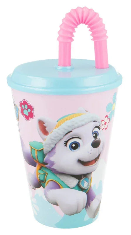 Mancs Őrjárat Girls szívószálas pohár, műanyag 430 ml