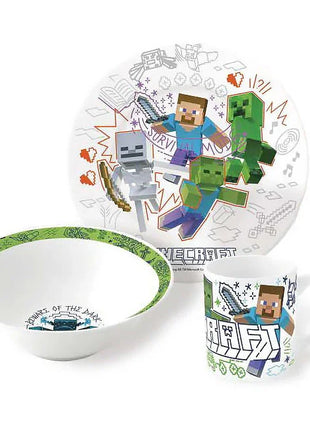 Minecraft Explore More porcelán étkészlet Díszdobozban