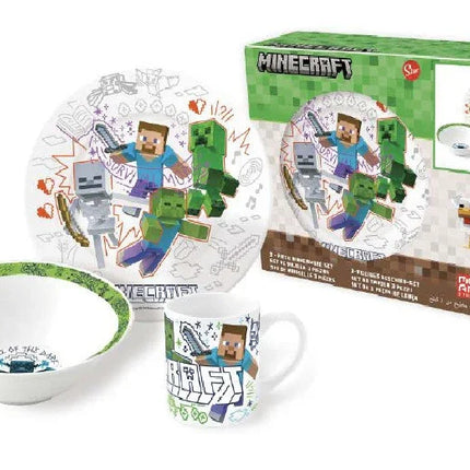 Minecraft Explore More porcelán étkészlet Díszdobozban
