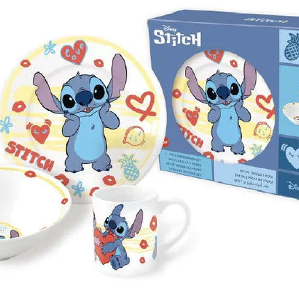 Disney Lilo és Stitch, A csillagkutya Heart porcelán étkészlet Díszdobozban