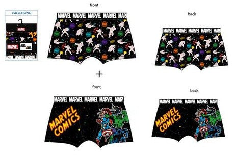 Bosszúállók, Marvel férfi boxeralsó 2 darab/csomag (S-XL)