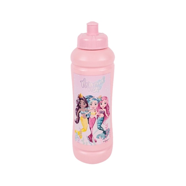 Sellő Magic mintás műanyag sportkulacs, 450 ml űrtartalommal.