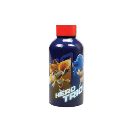 Sonic a sündisznó Hero Trio mintás alumínium kulacs csavaros kupakkal, 500 ml űrtartalommal.