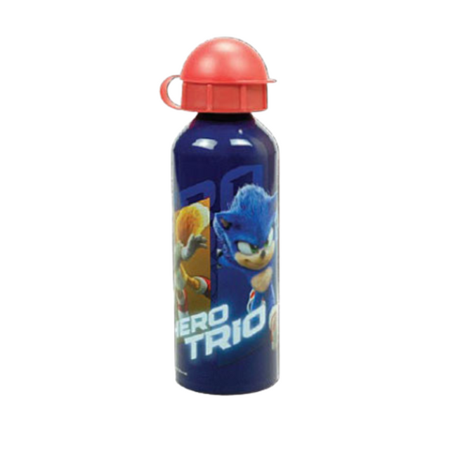 Sonic a sündisznó Hero Trio mintás alumínium kulacs ivókupakkal, 520 ml űrtartalommal.