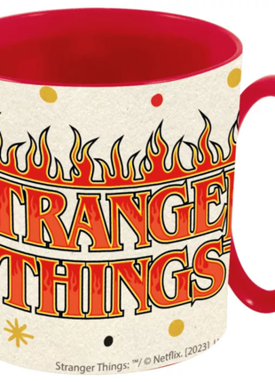 Stranger Things Upside Down micro bögre, 350 ml-es, fehér színű, Upside Down dizájnnal