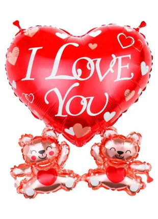 Szerelem Teddy Bears fólia lufi 48 cm