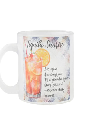 Egyedi bögre amin a tequila sunrise koktél recept szerepel