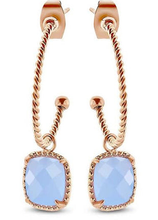 Victoria Rose gold színű kék köves fülbevaló