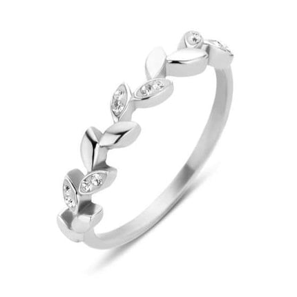 Victoria Ezüst színű levél mintás gyűrű