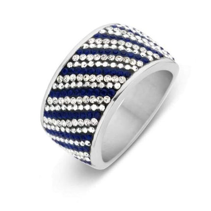 Victoria Ezüst színű kék, fehér köves gyűrű