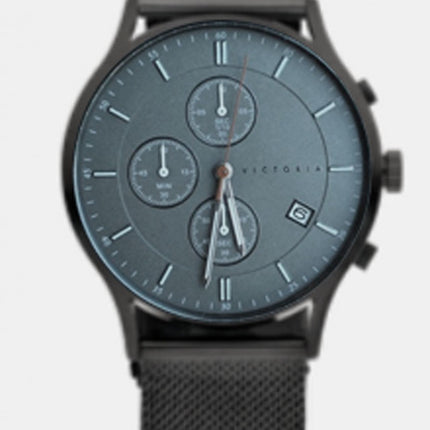 Victoria Férfi fekete fém szíjas karóra