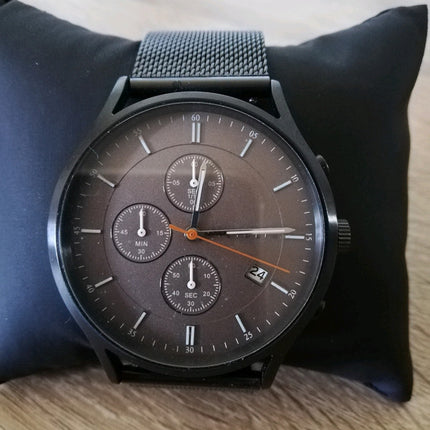 Victoria Férfi fekete fém szíjas karóra