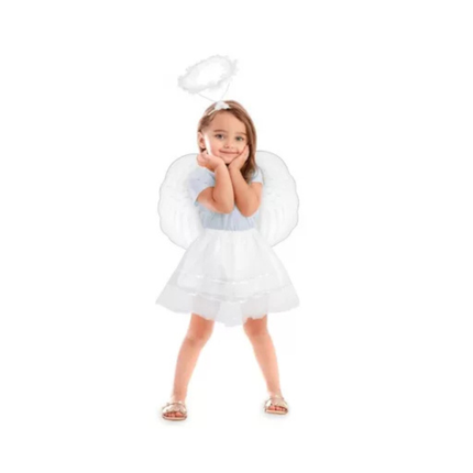 Angyal White jelmez – elegáns fehér angyalruha különleges alkalmakra, farsangra vagy jelmezbálra.