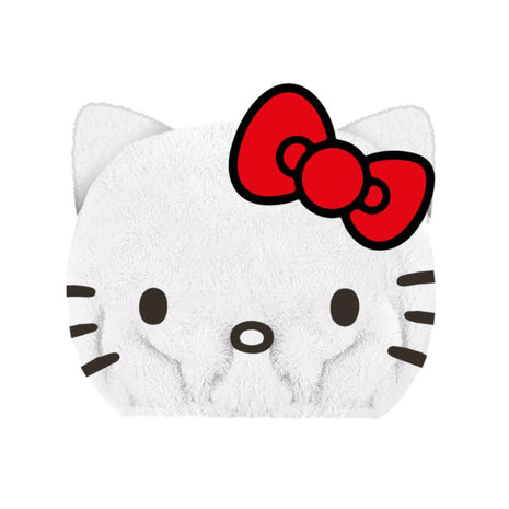 Hello Kitty mintás hajtörölköző puha, nedvszívó anyagból, kíméletes hajszárításhoz otthon vagy utazás közben.